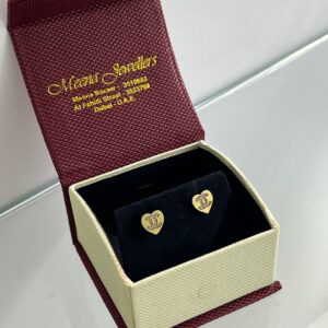 ZLATNE NAUŠNICE SRCE 18K