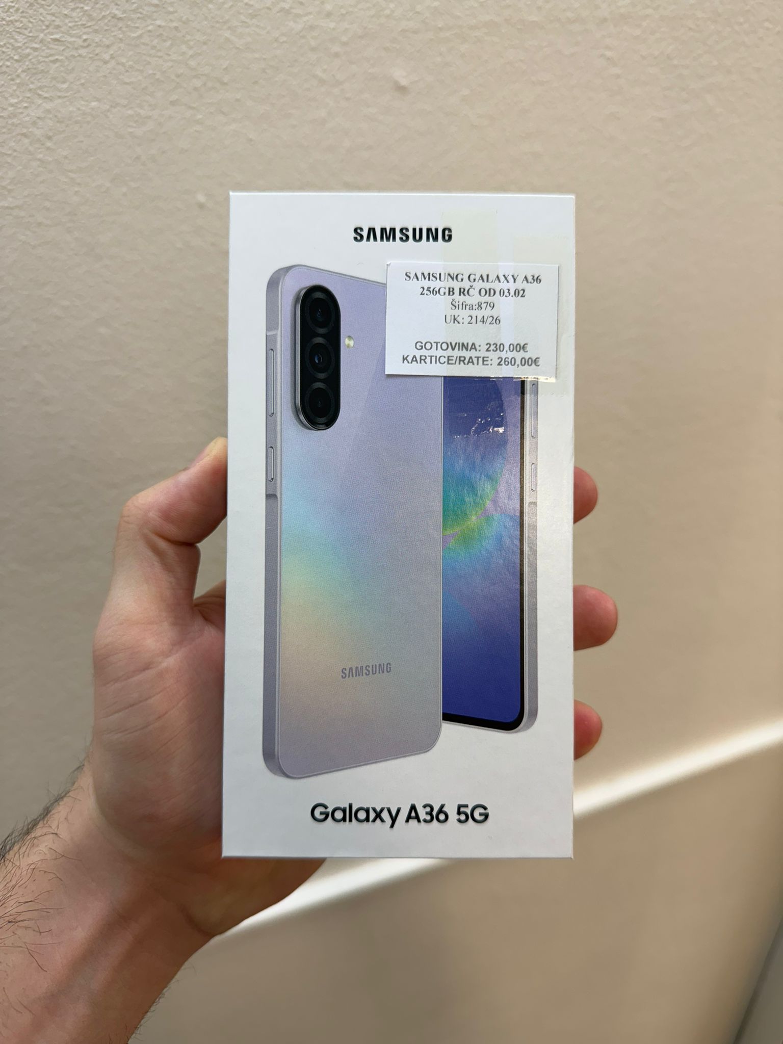 SAMSUNG GALAXY A36 5G 256GB NOVO!