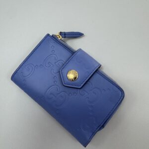 GUCCI BI FOLD WALLET GG BLUE